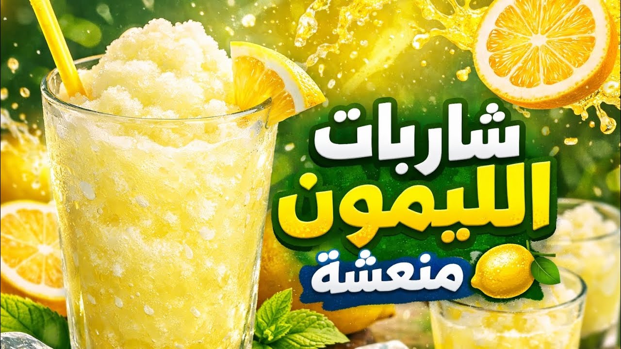 عصير منزلي رمضاني 😍 شاربات الليمون منعشة 🍋