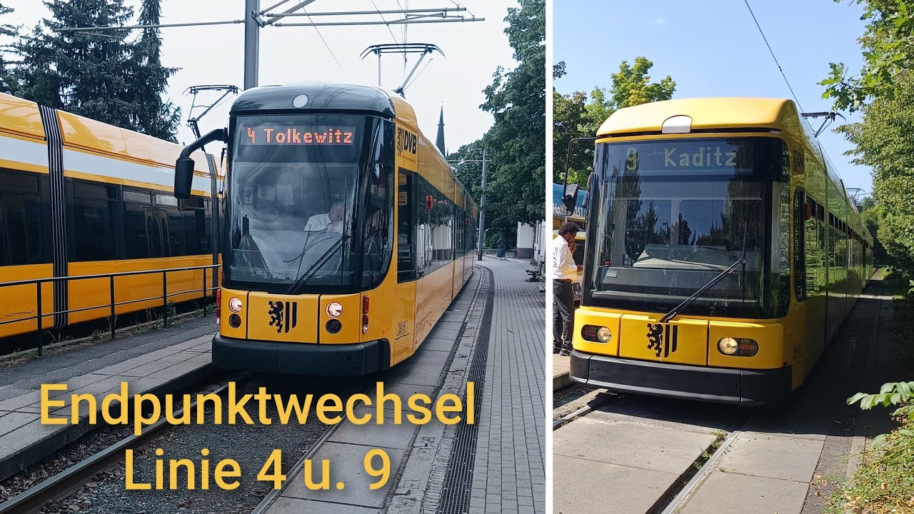 Endpunktwechsel Linie 4+9, die Letzten Momente + Zeitraffer | Tram Dresden