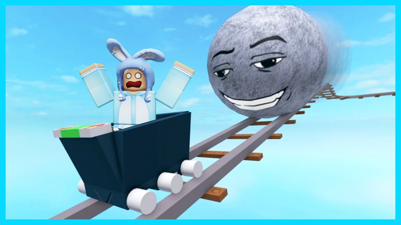 MIPAN & ZUZUZU Naik Kereta Roller Coaster Penuh Rintangan Berbahaya! ROBLOX
