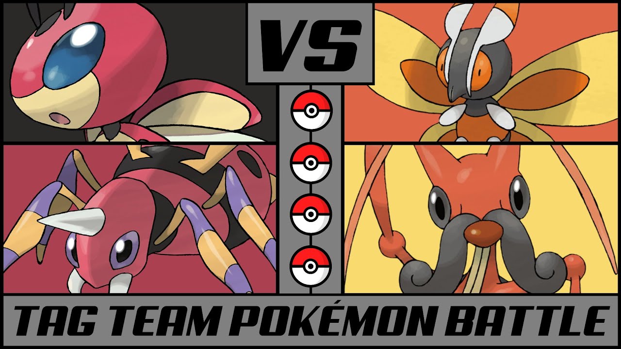 LEDIAN & ARIADOS vs MOTHIN & KRICKETUNE | Tag Team Pok&eacute;mon Battle