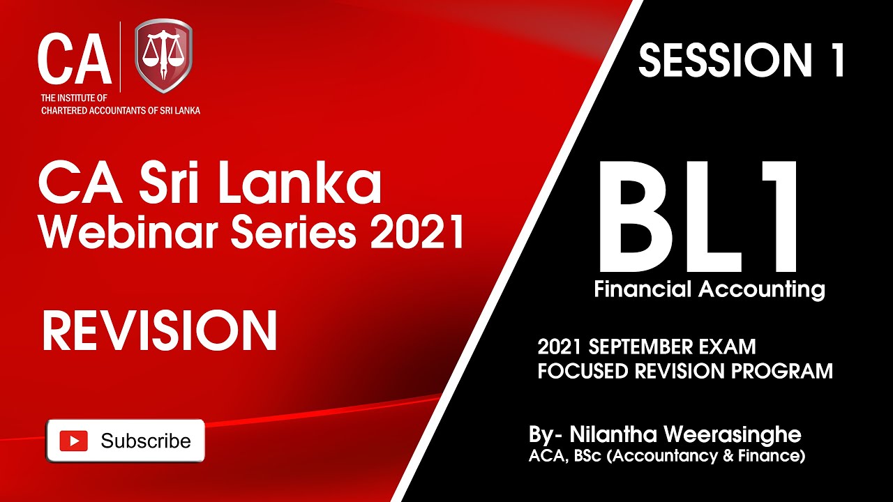 BL1 Objectives of financial statement  / 28 July Session 1