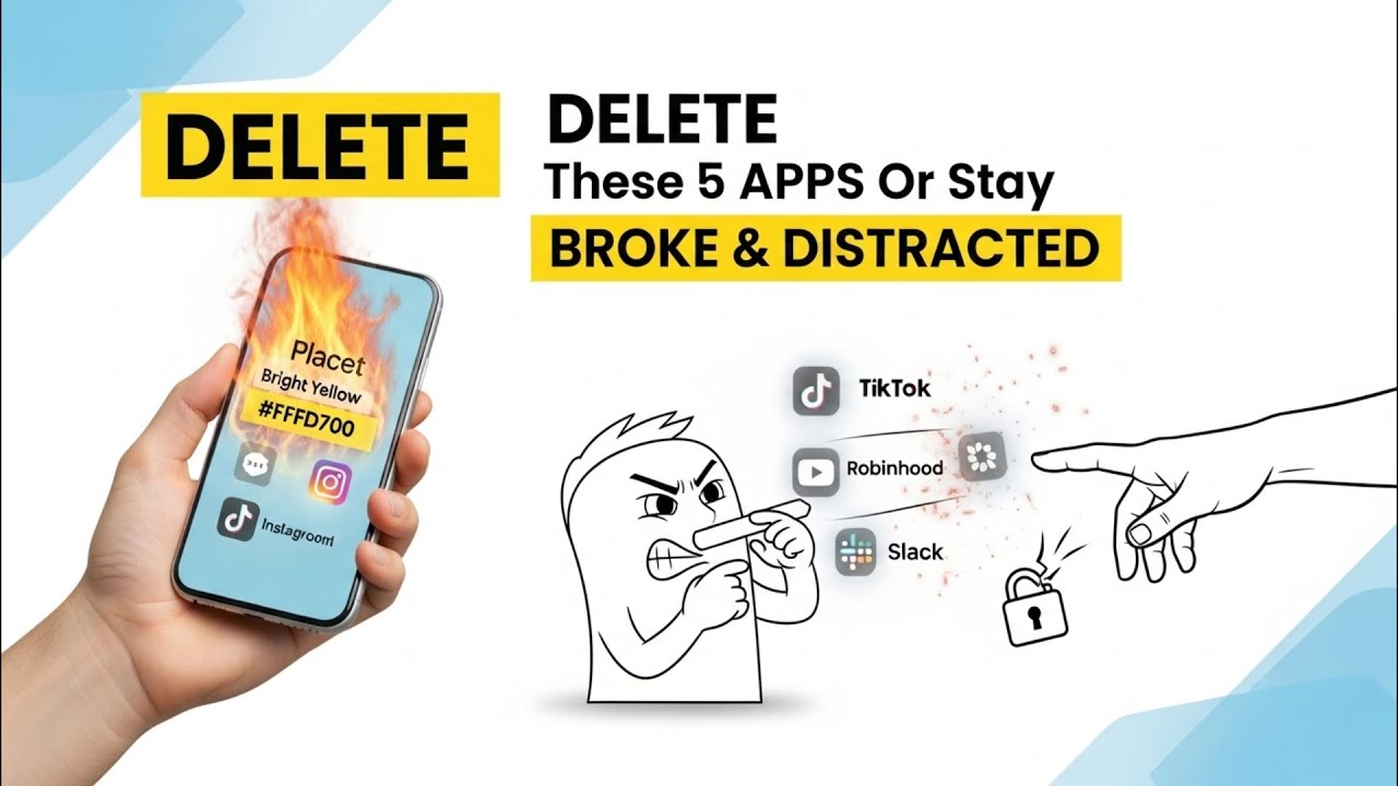 Delete These 5 Apps or Stay Broke, Burnt Out & Distracted 💸📵