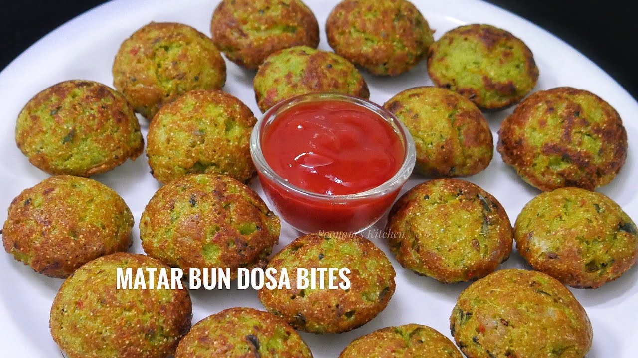 Mutter Bun Does Bites | Green Peas Appam Bites | Appam/ Appe Breakfast/ Snack Recipe