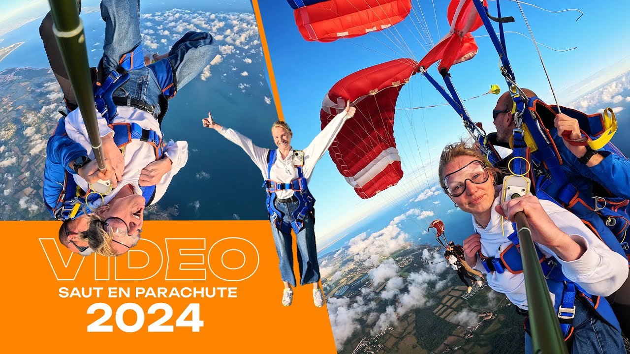 Saut en parachute vidéo souvenir 2024 | Les Sables d'Olonne, Vendée