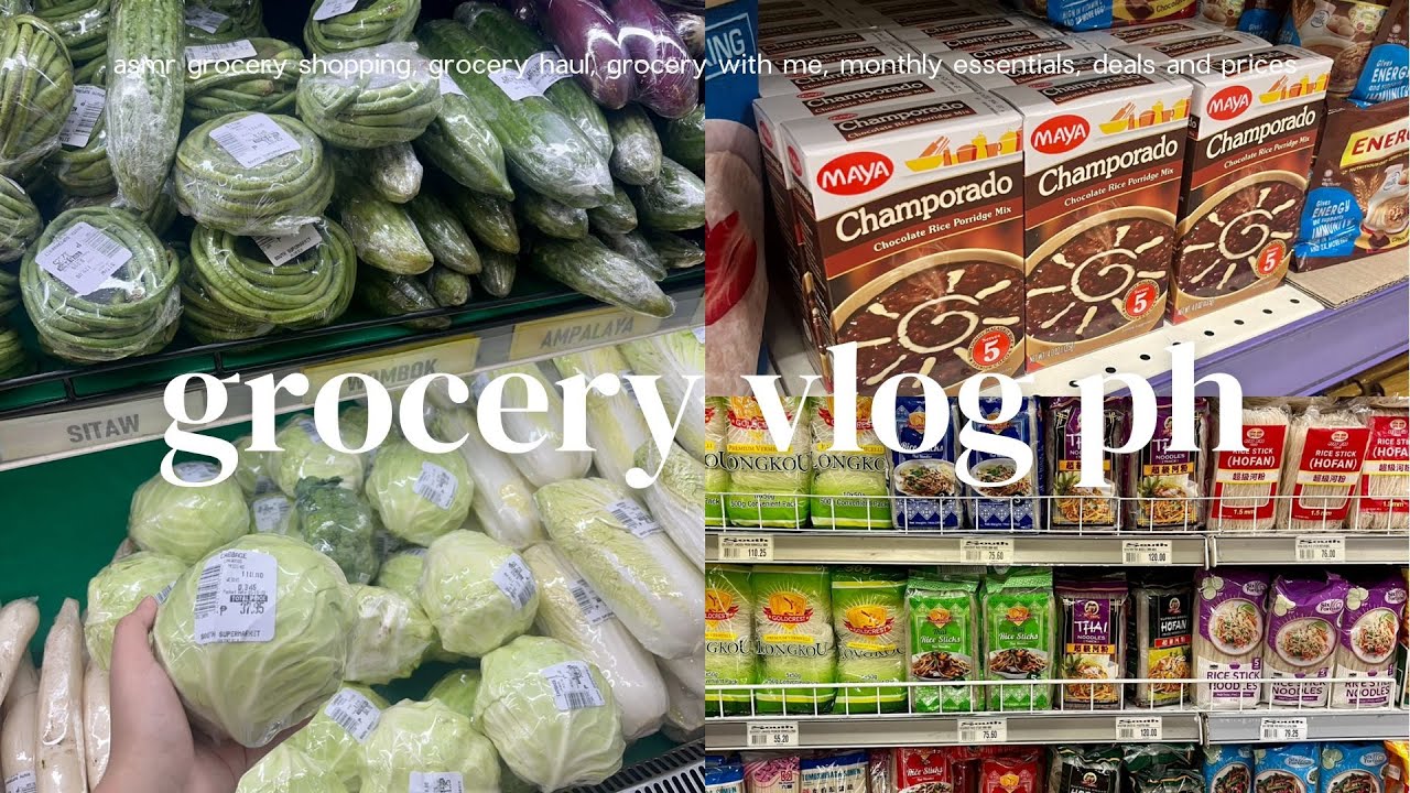 GROCERY VLOG PH 🇵🇭 realistic grocery shopping, monthly essentials, asmr grocery with me
