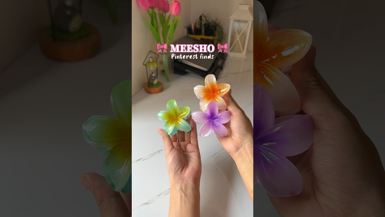 Flower Claw Clips From MEESHO🌺🌊✨