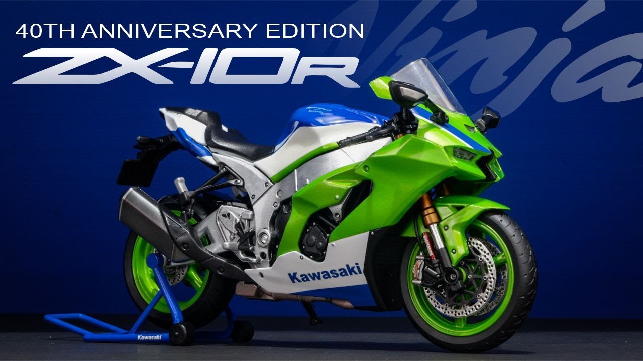 Kawasaki Ninja ZX-10R 40th Anniversary Edition  [Welly 1/12 Scale] Diecast Custom Review