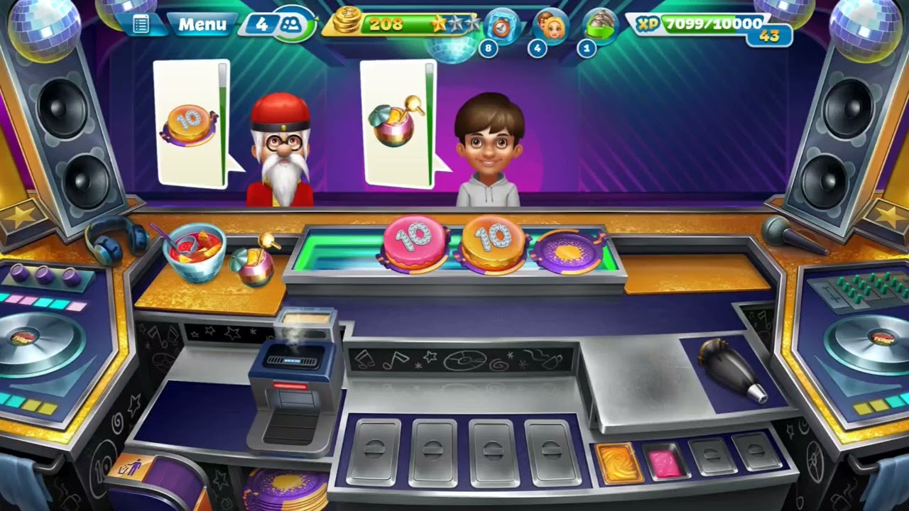 3 stars in level 6 | Cooking Fever's The party place