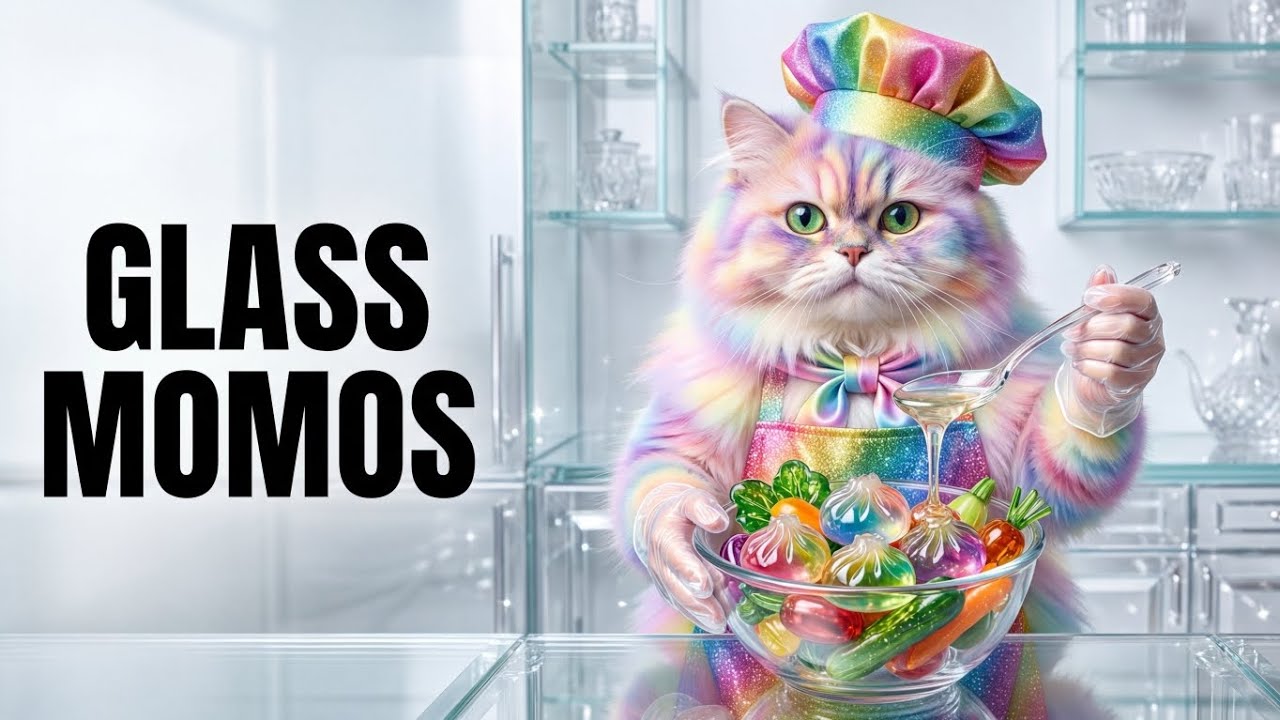 GLASS MOMOS | Crystal ASMR Cooking by Cat Chef | @JimAsmr-15 