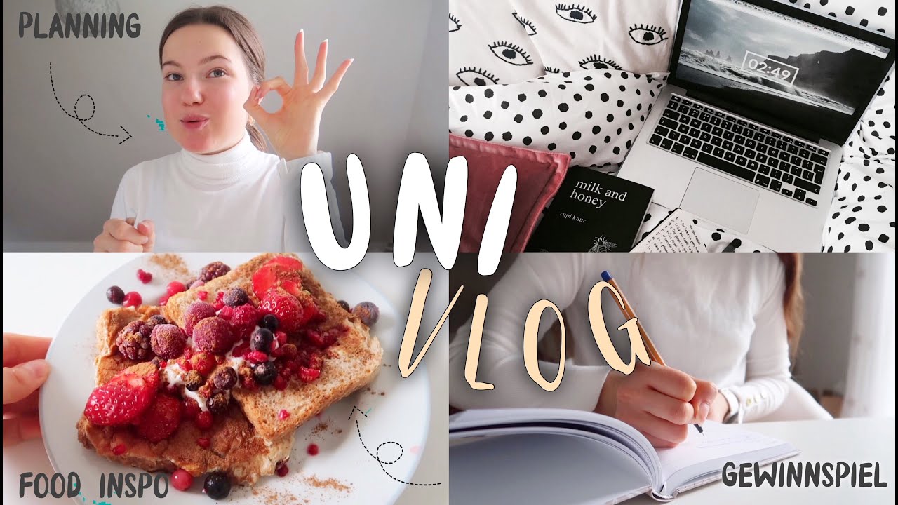 Produktiver Uni Vlog: Gewinnspiel, Lernplan erstellen, food inspo,