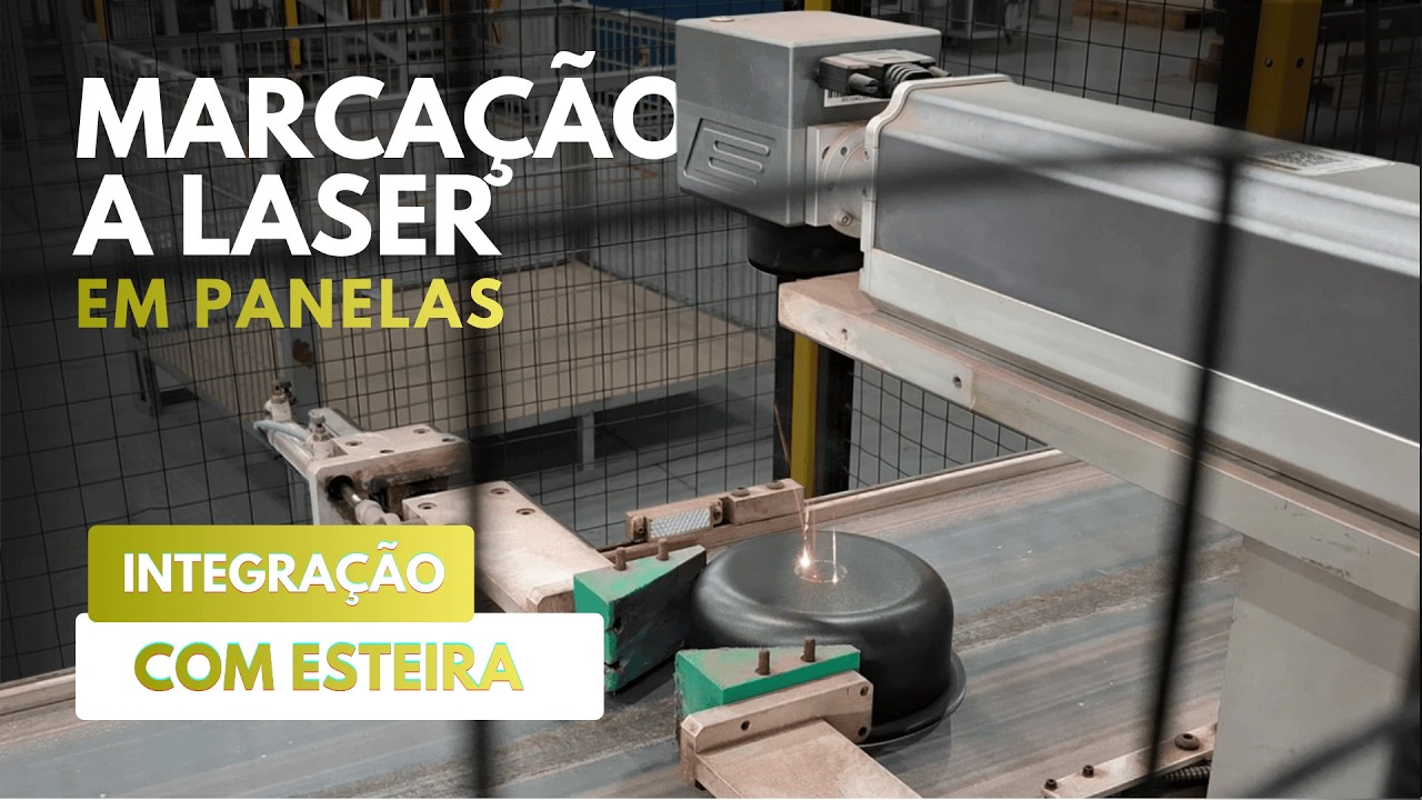 🔥Gravação a Laser em Esteira Transportadora (Integração I-Mark S1) | Volts Automation