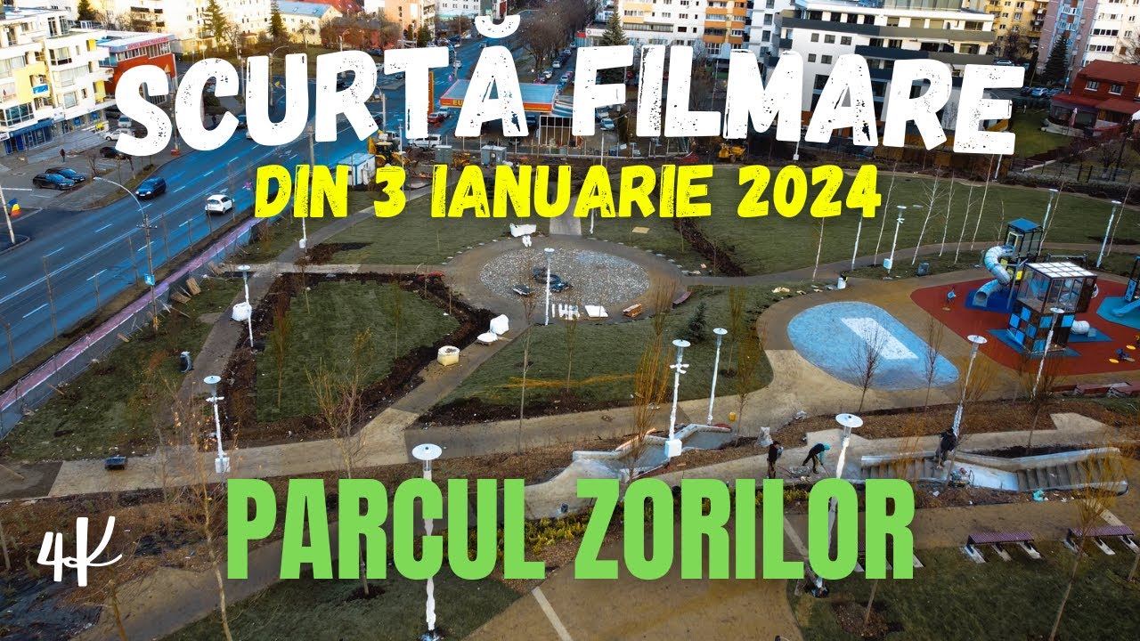 Scurtă filmare din 3 Ianuarie 2024  - Parcul Zorilor | din dronă 4k #clujulmeu #djimini2