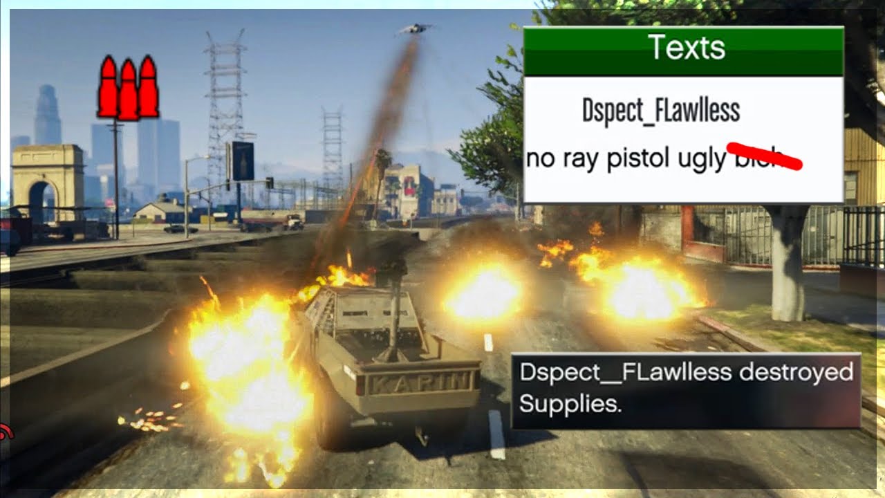 I Pretended To Be a Gun Runner On GTA Online (griefer instantly regrets it)