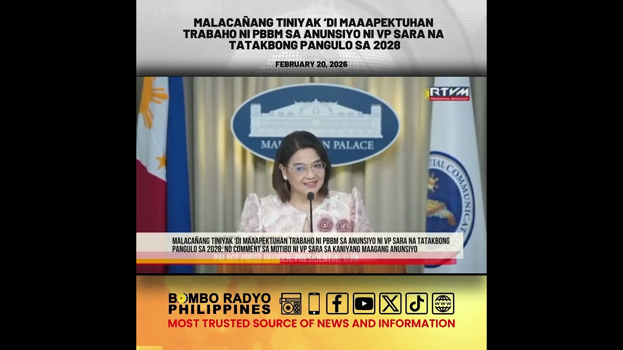 Malacañang tiniyak ‘di maaapektuhan trabaho ni PBBM sa anunsiyo ni VP Sara na tatakbong pangulo