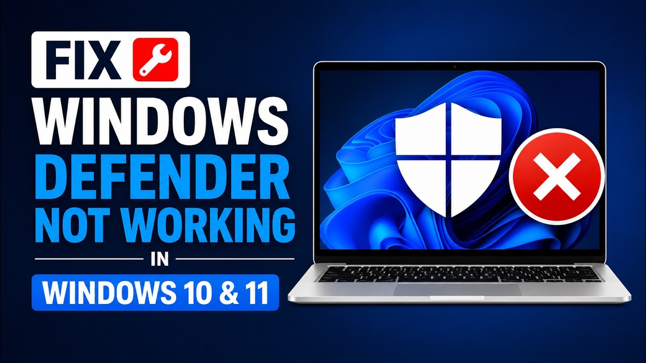 Fix Windows Defender Not Working in Windows 10 & 11 (Complete Step-by-Step Guide)