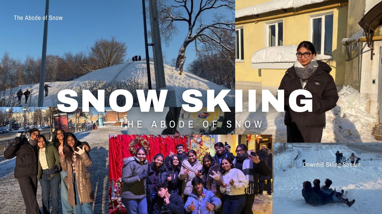 Snow skiing ⛷️ with friends,full of laughter 😂 fun 😜