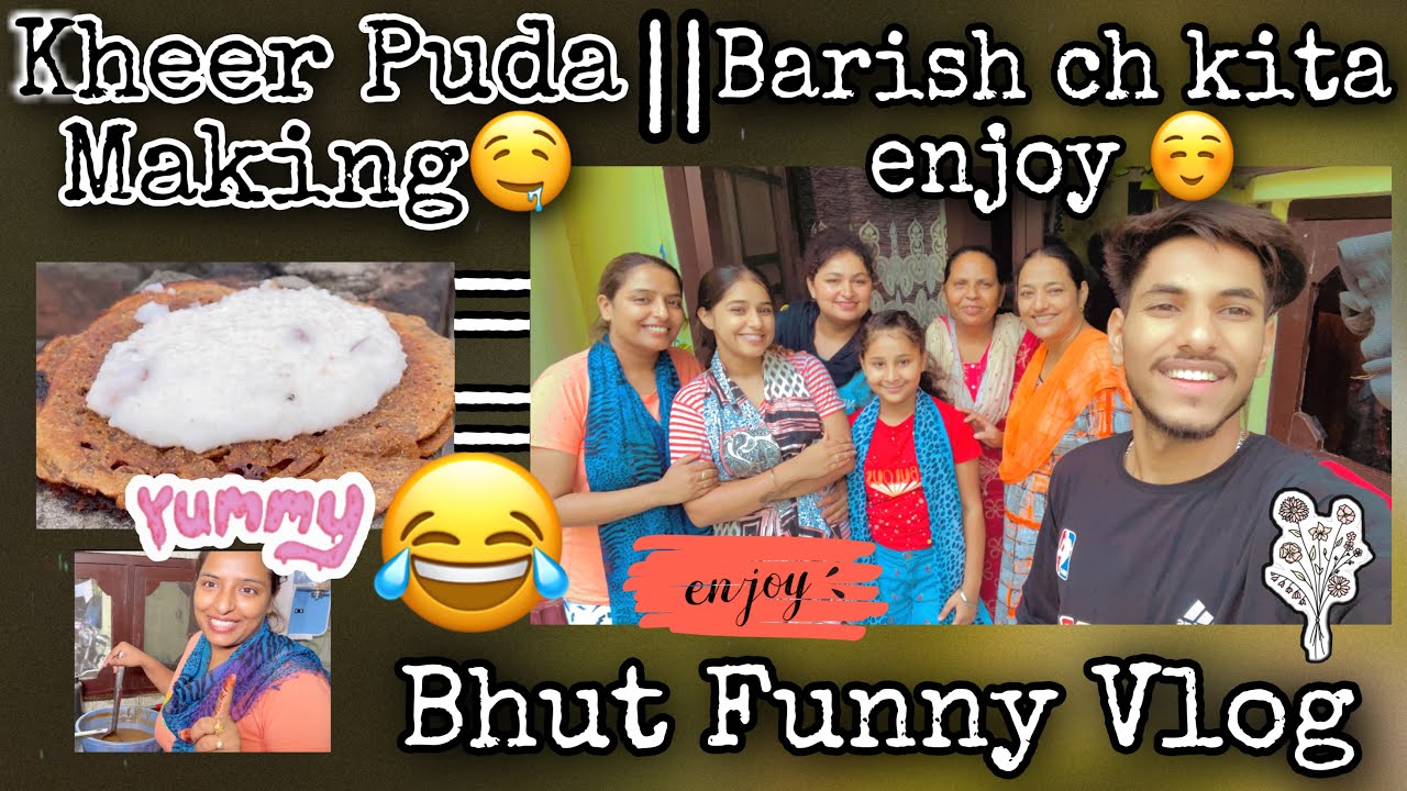 Ase bnai Kheer Puda Manni nll, Bhut yummy 🤤, bhut enjoy kita, Funny vlog😂😂 #harmanvlogs