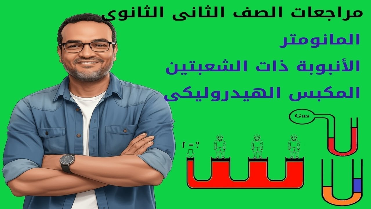 مراجعة المكبس الهيدروليكى و المانومتر و الأنبوبة ذات الشعبتين