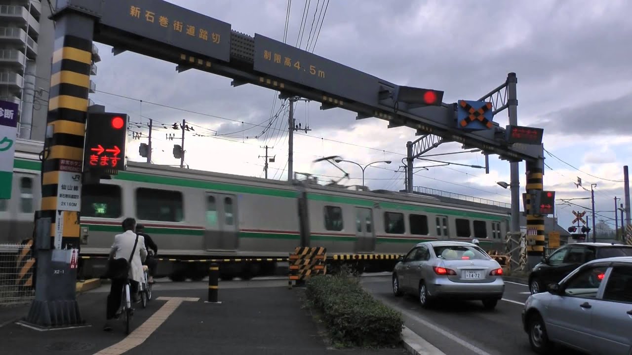 【ふみきり】スーパーゴージャス遮断棒16本踏切　新石巻街道　仙山線東照宮～仙台