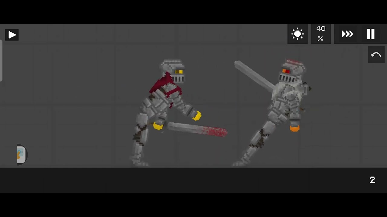 Medieval sword battle in Fruit Playground
