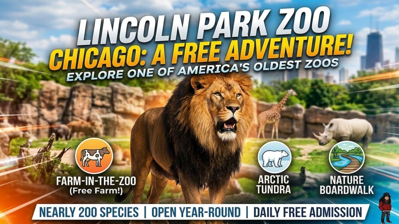 Lincoln Park Zoo Chicago Walking Tour 🇺🇸 Wild in Windy City Chicago 😱 ALL Exhibits FREE Zoo Tickets
