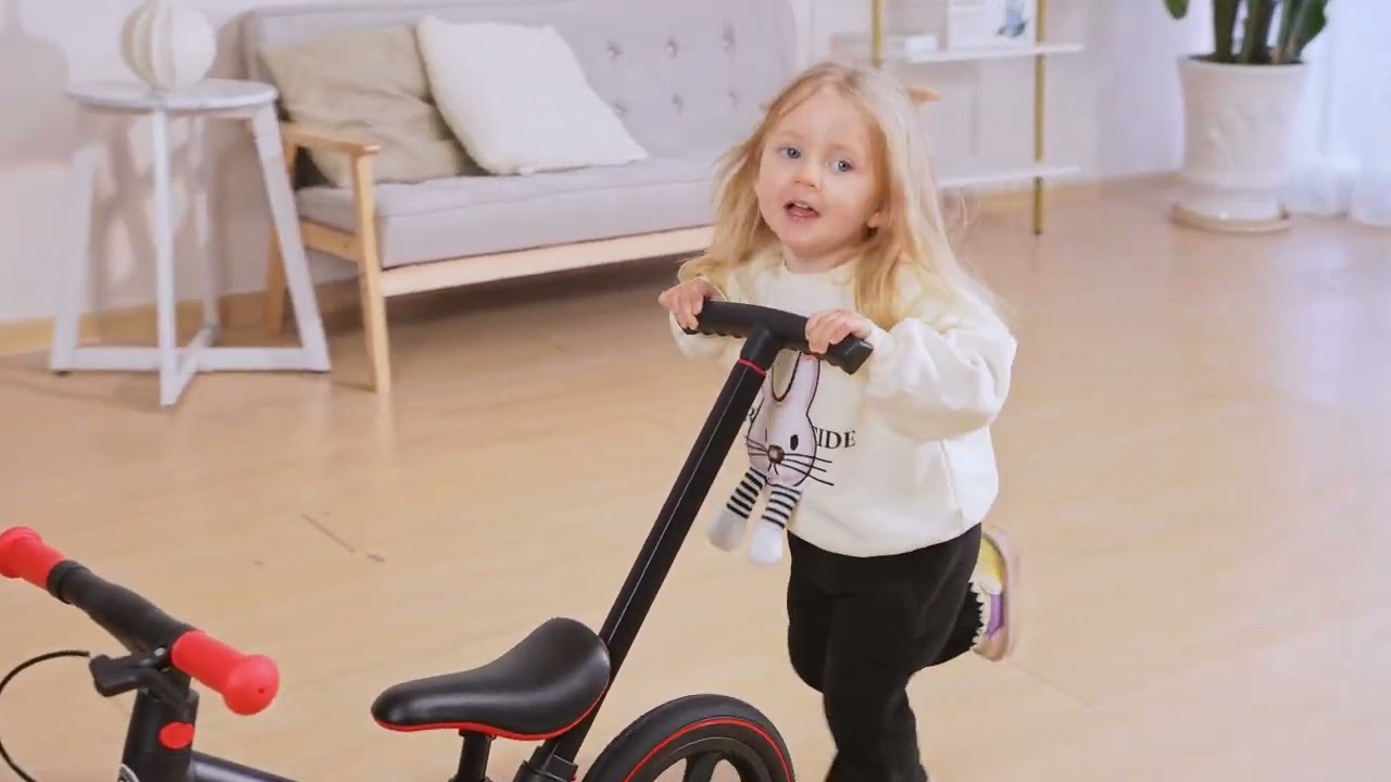 JMMD Toddler Bike with Push Handle for Kids 18 Months-5 Years