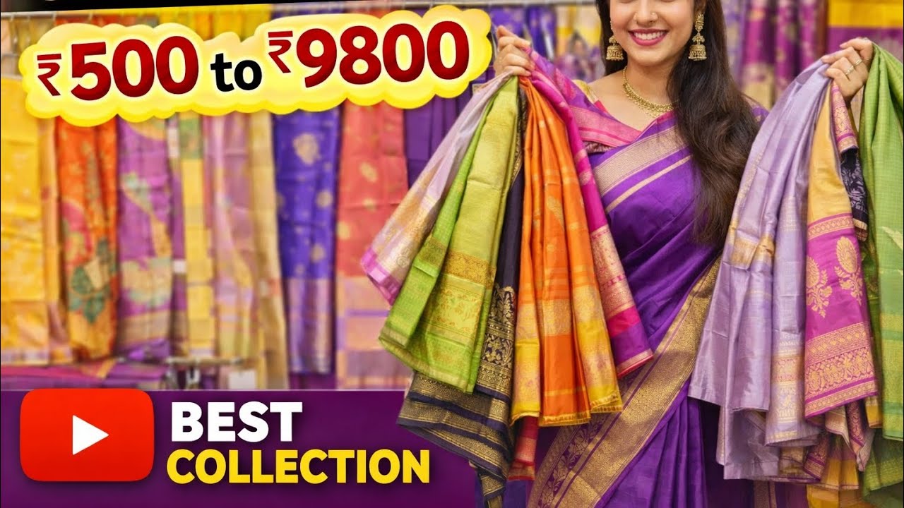 Elegant 2026 Handloom Sarees from 500/- to ₹9,800 #Sarees