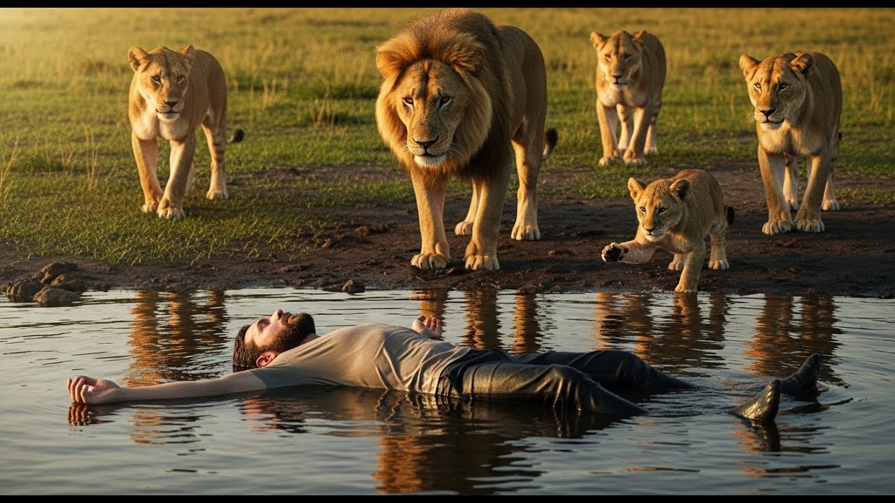 Lion Cub Rescues a Man from Drowning — Then Something Unthinkable Happens