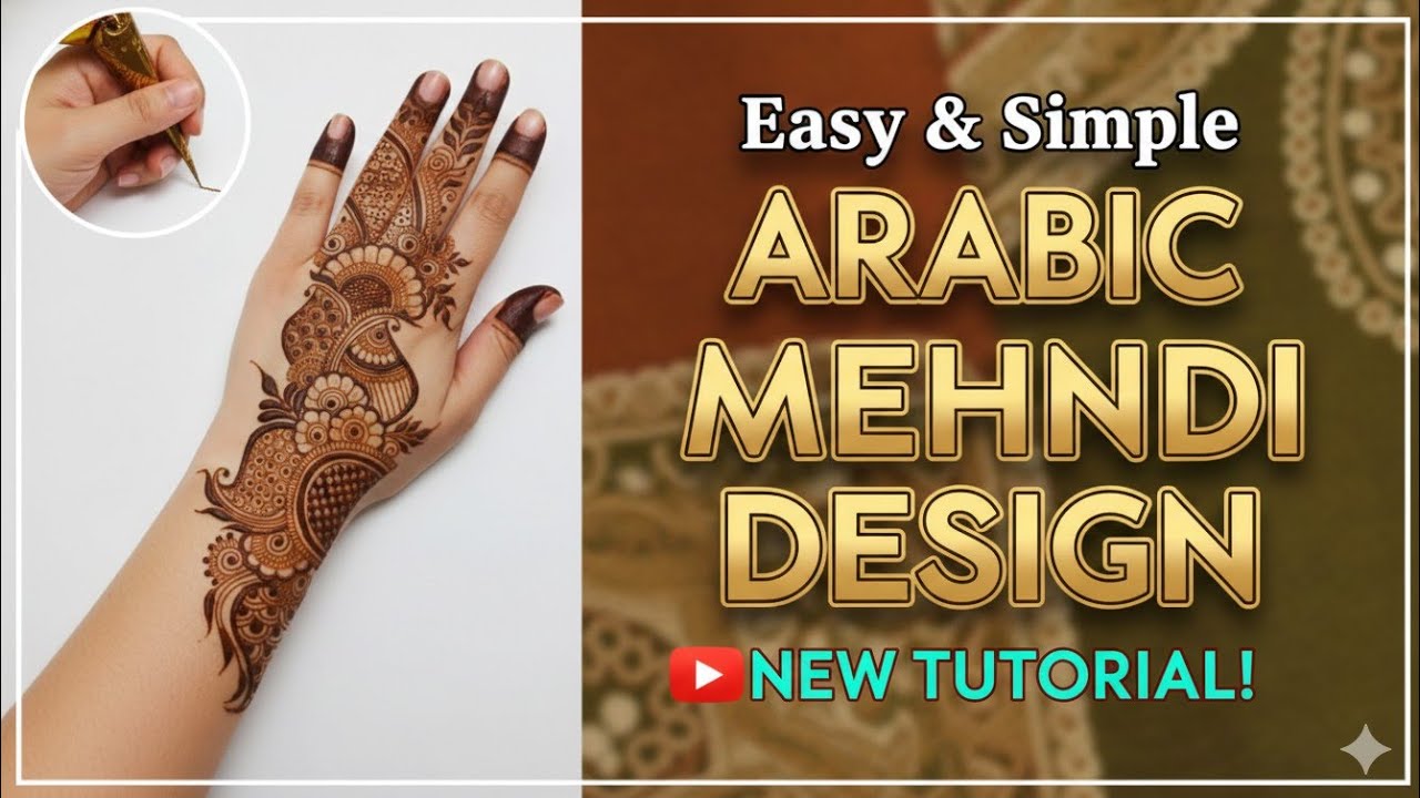 Latest Arabic Mehendi Design Simple & Easy Arabic Mehendi Designs Mehendi tutorial Bridal Mehendi 