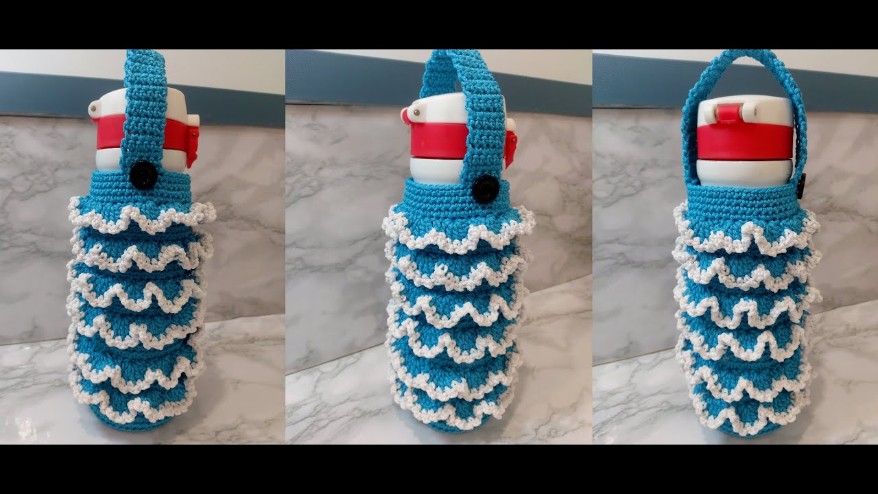 #113.❤️HƯỚNG DẪN❤️CÁCH MÓC TÚI GIỮ NHIỆT CHO BÌNH 500ml👌- [⭐CROCHET A THERMAL BAG⭐]