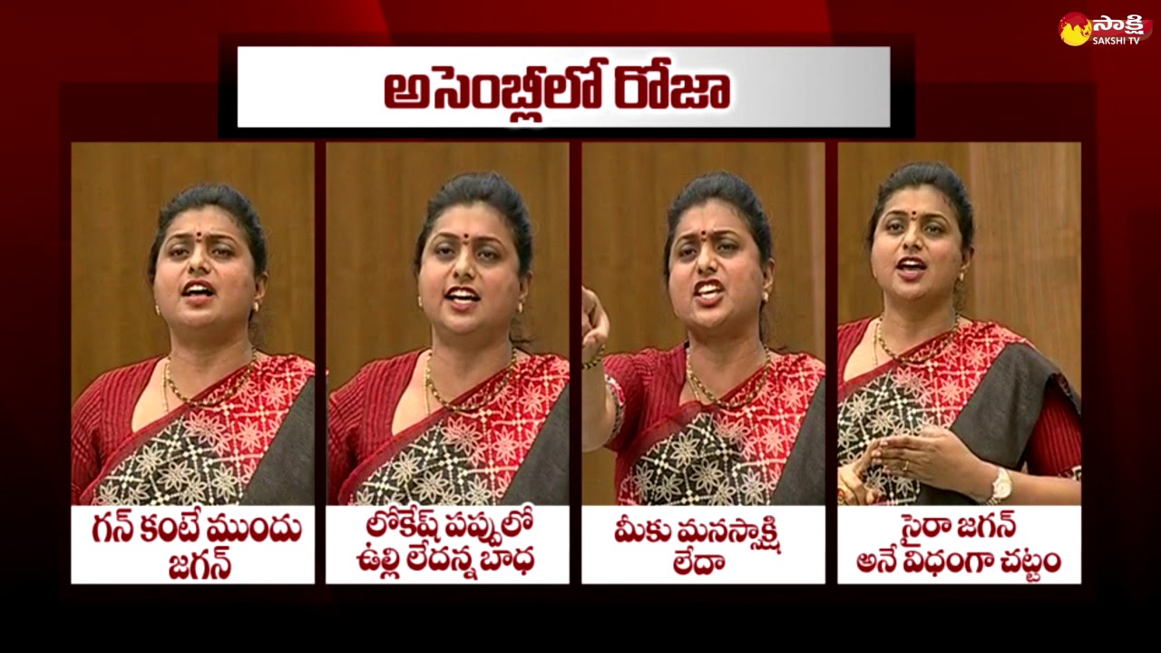 YSRCP MLA Roja punch dialogues in Assembly