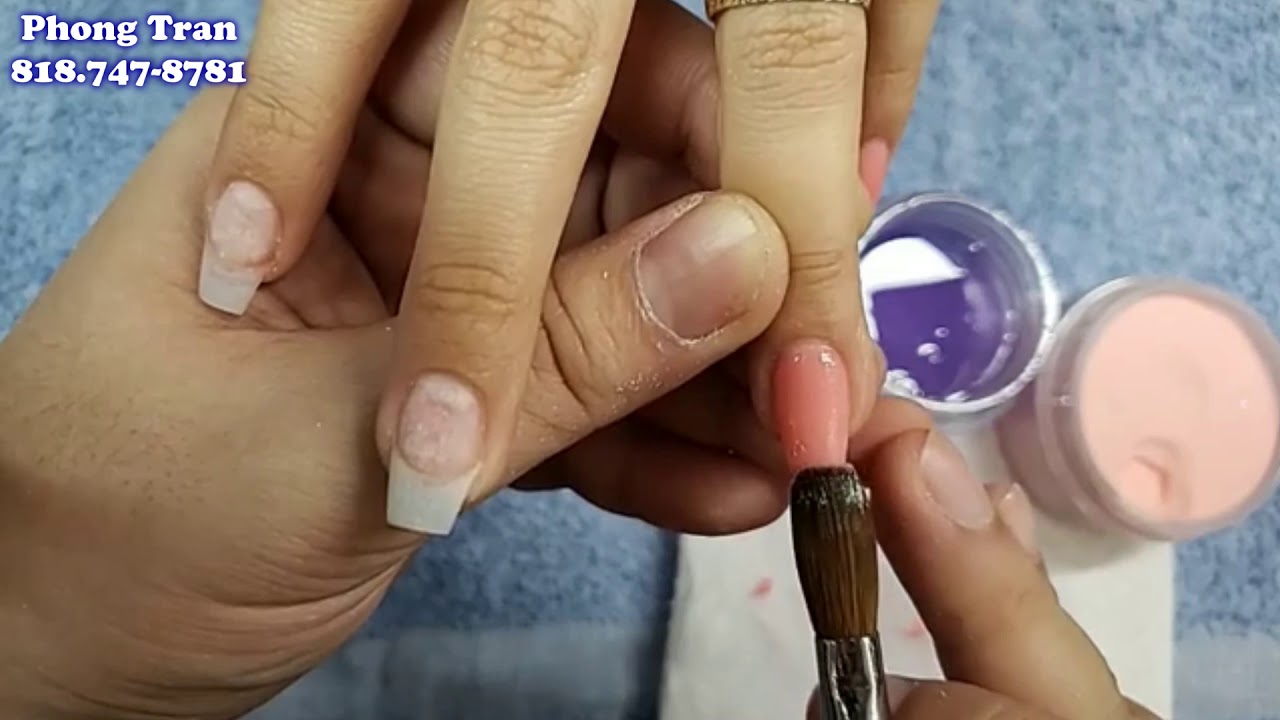 Đắp bột đơn giản móng ngắn cho người mới - Phong Tran Nails