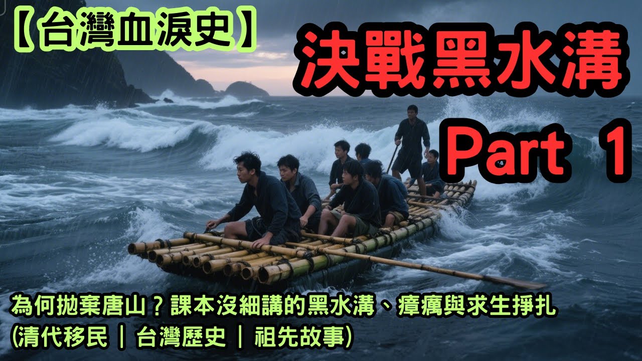 【台灣血淚史-黑水溝之戰 Part 1】為何拋棄唐山？課本沒細講的黑水溝、瘴癘與求生掙扎 (清代移民 | 台灣歷史 | 祖先故事) #台灣 #歷史 #政治 #ai #熱門 #解說