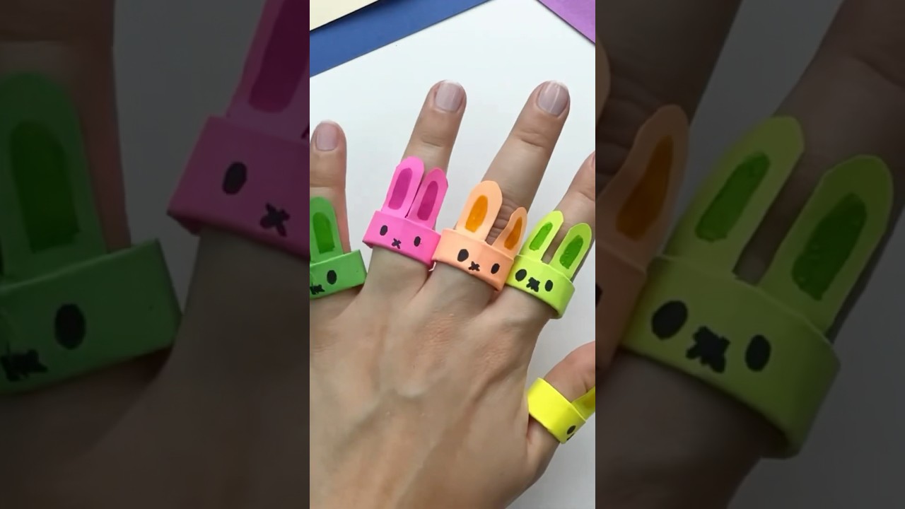 Origami - Bague en papier Lapin | Comment faire une bague en papier/🐇 | DIY Cr&eacute;atif et Mignon