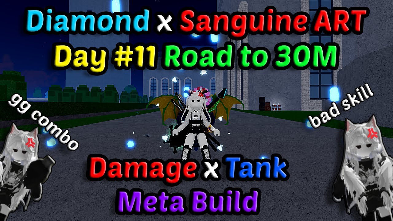 Day #11 From 2,5M Road to 30M Inescapeable Diamond Combo Yama Sanguine Blox Fruits Bounty Hunting