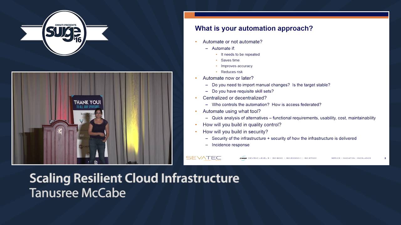 Surge 2016 - Tanusree McCabe - Scaling Resilient Cloud Infrastructure