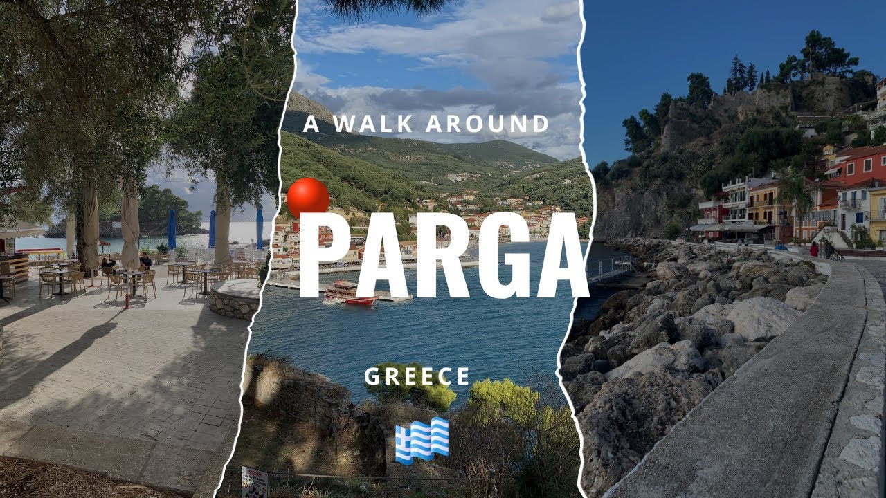 4K HDR Seaside Walk in Parga, Greece | 20-Minute Stroll Along the Promenade