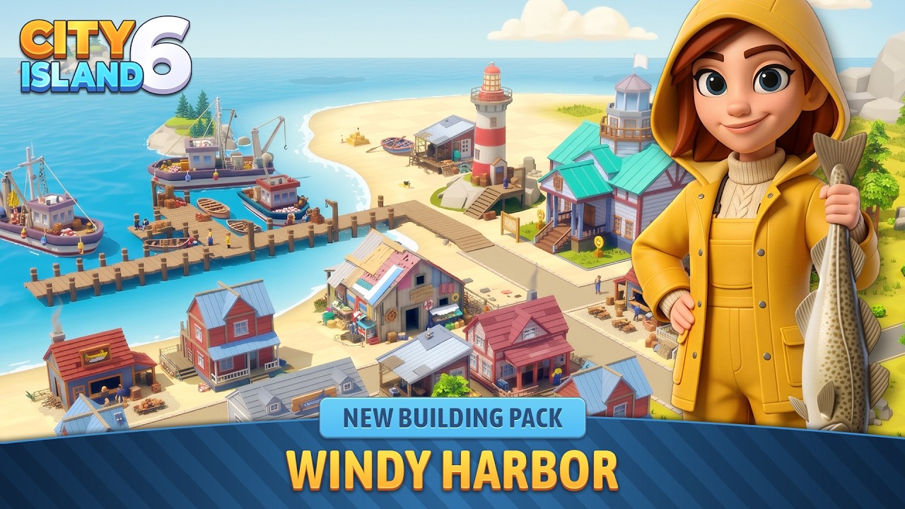 City Island 6 Windy Harbor Building Pack &ndash; New Coastal Structures. ⚓