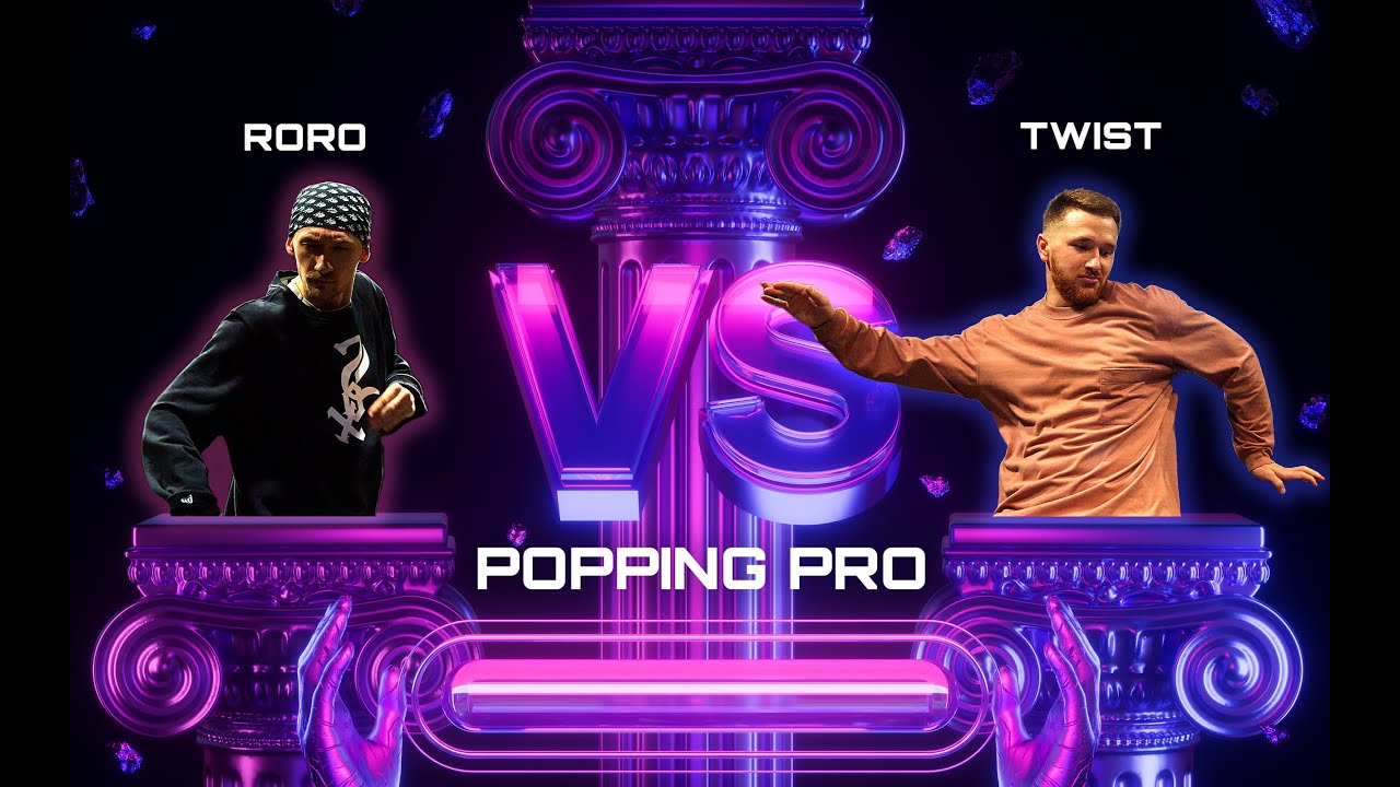 Roro vs Twist 1/8 Popping Pro dance battle on Back to the future battle 2024
