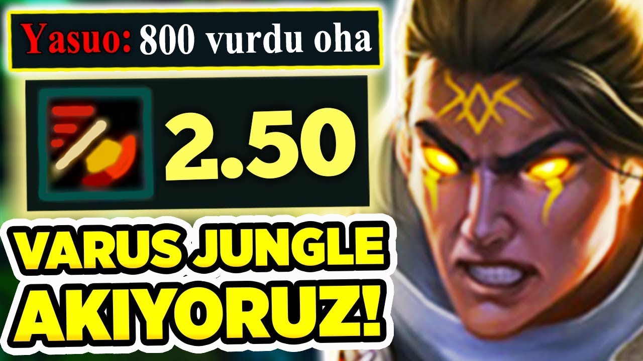 KİM DEMİŞ ADC'LER JUNGLE'DA OYNANMAZ DİYE! MAX SALDIRI HIZI VARUS JUNGLE OYNANIŞ!