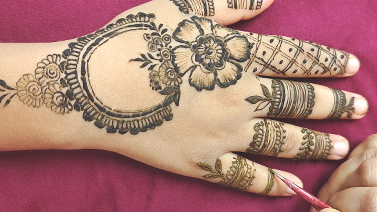 Very Beautiful Stylish Back Hand Mehandi ka design | Latest Easy Mehndi design for hands #04