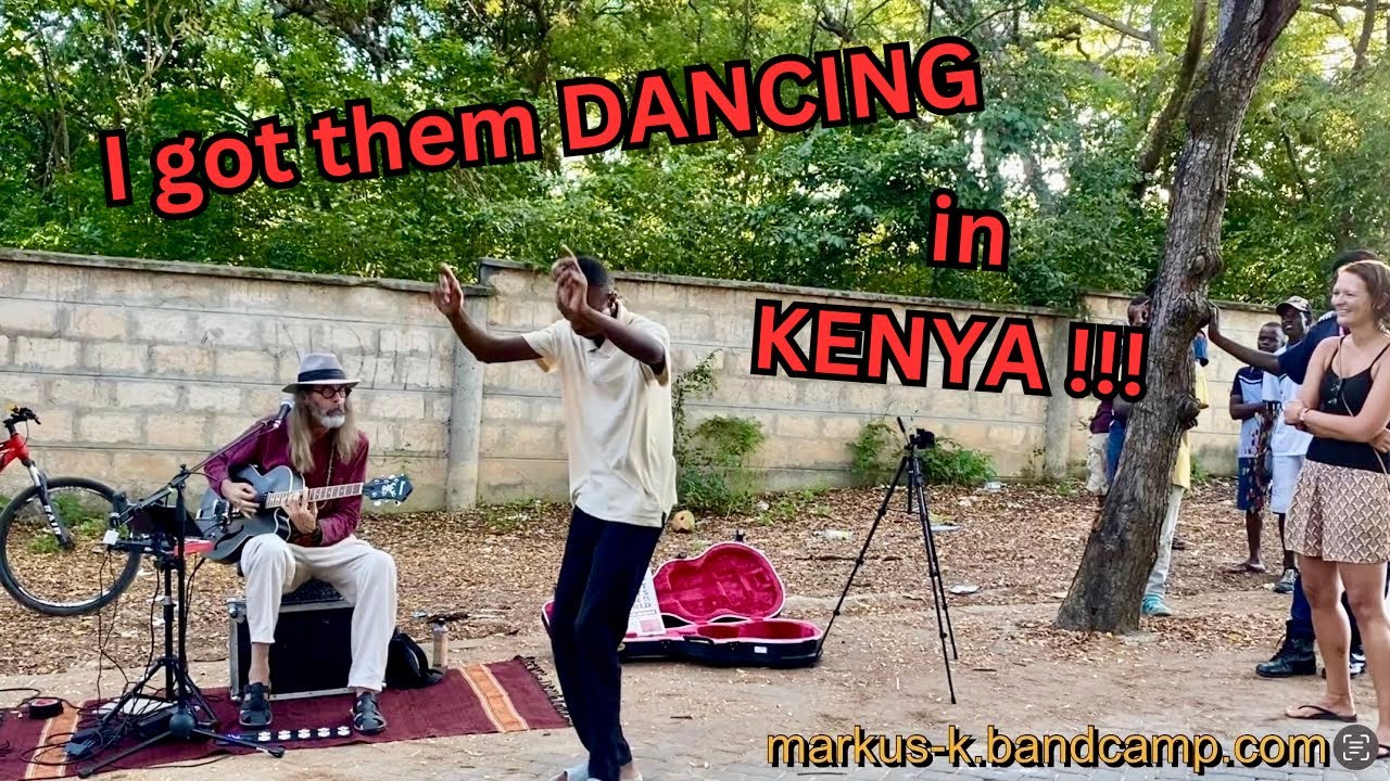 I got them DANCING in Diani Beach Kenya - street blues with looper