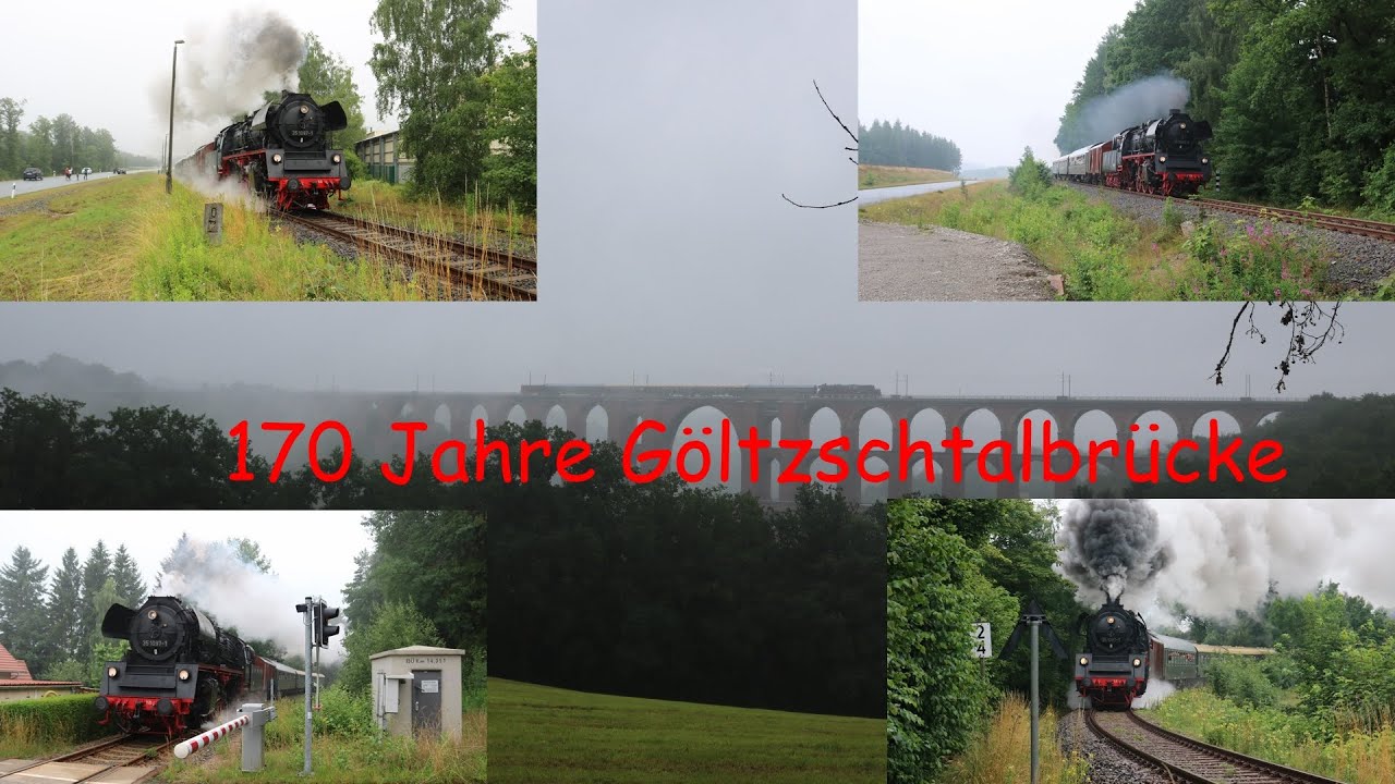 35 1097 an der Leistungsgrenze - Dampfloksound vom Feinsten! - Sonderzug 170 Jahre Göltzschtalbrücke