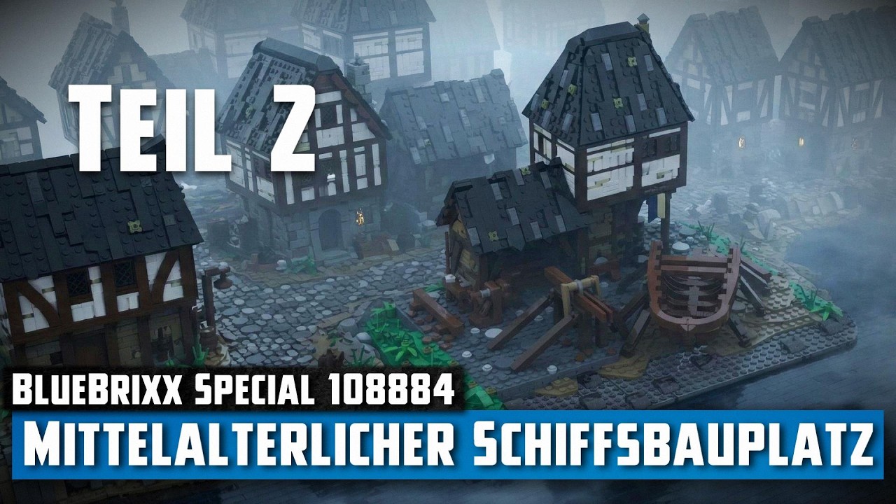 BlueBrixx Special 108884 - Mittelalterlicher Schiffsbauplatz (2025) | Aufbau - Live-Bauen #2