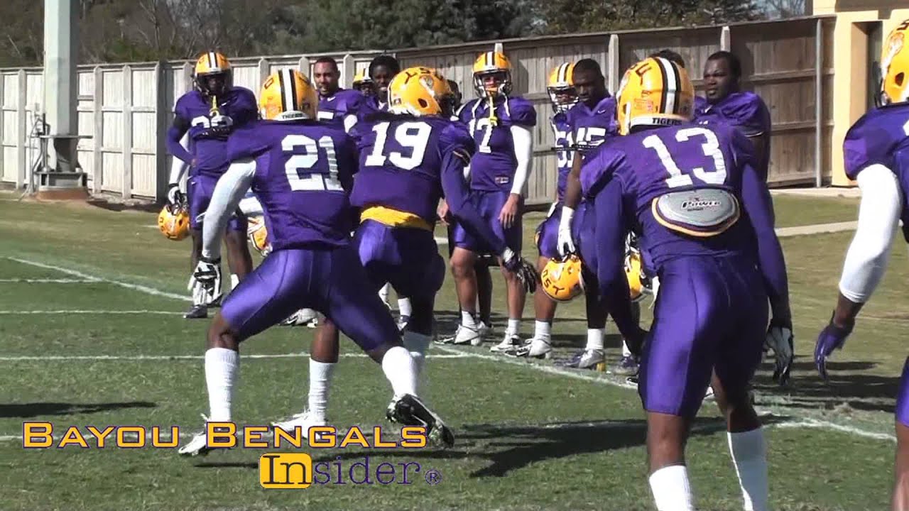LSU Spring Practice Defensive Gauntlet Drill - March 26