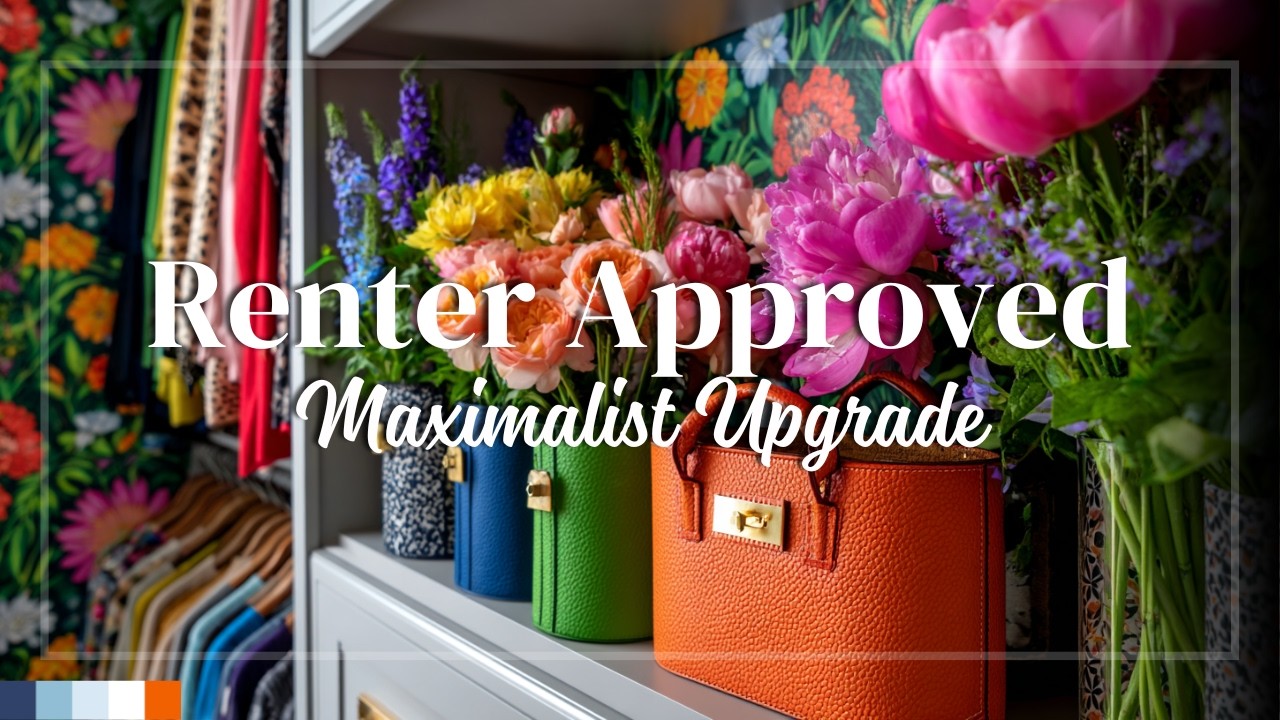 Vibrant Small Apartment 🪩 Renter-Friendly Elegance on a Budget With Maximalist Organization