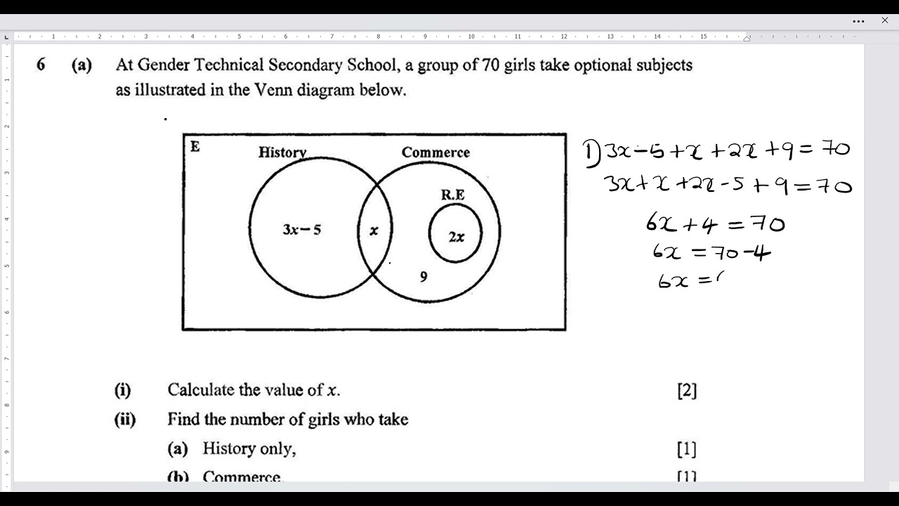 EXAM QUESTION SETS MATHS 2015