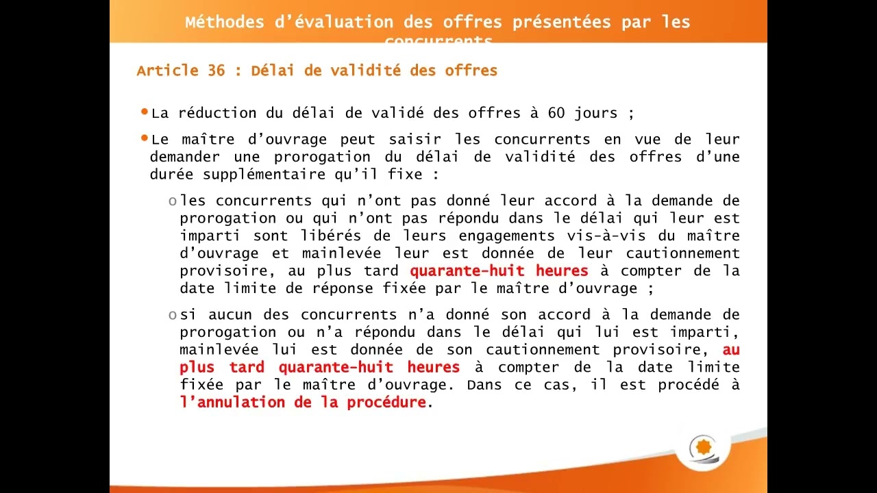 module4 méthodes d'évaluation des offres