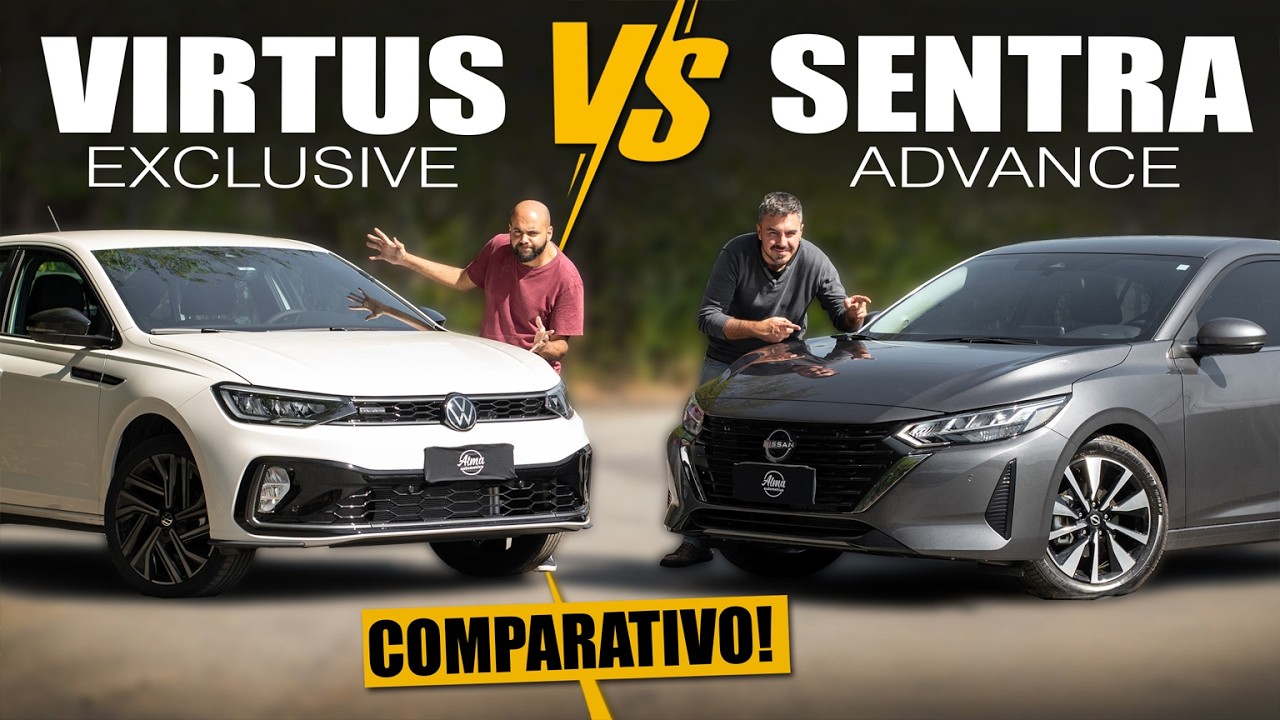 VIRTUS Exclusive vs SENTRA Advance! Qual sedã entrega mais por R$ 170 mil?