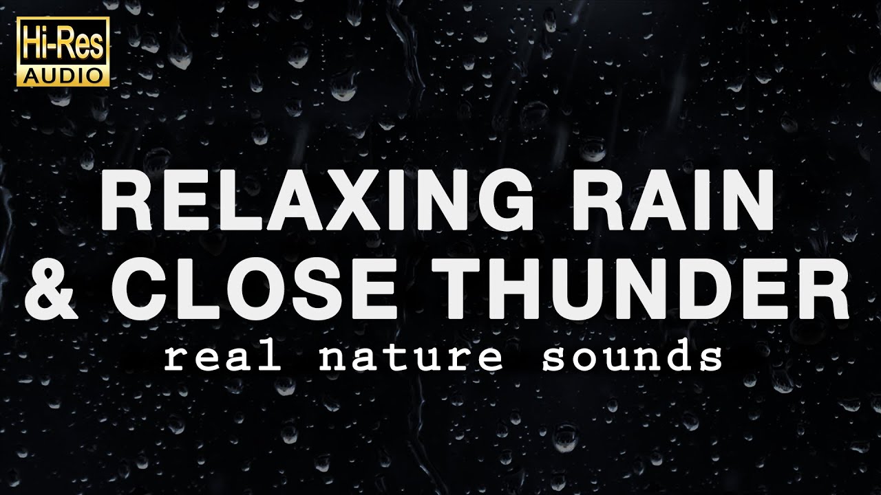 RELAXING RAIN and THUNDER Sounds to Sleep, Study, or Chill (BLACK SCREEN)